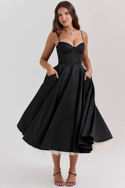Vestido de Cocktail Elegante para Damas en Estilo Midi para Fiestas y Eventos Especiales – Agota