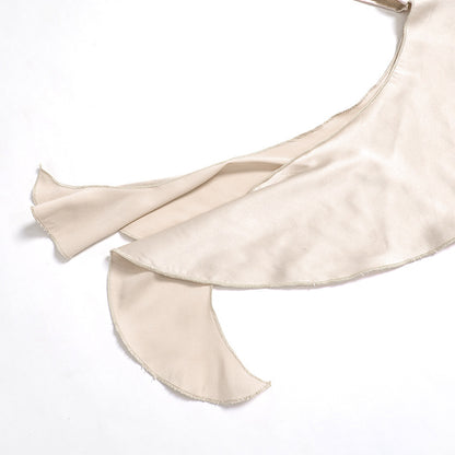 Eulalia - Vestido Corto de Satén Ajustado de Un Hombro de Tirante Fiesta Primavera Verano Para Mujer