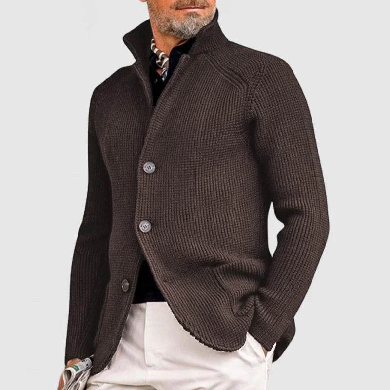 Chaqueta de punto elegante con solapas para hombre – GALIB