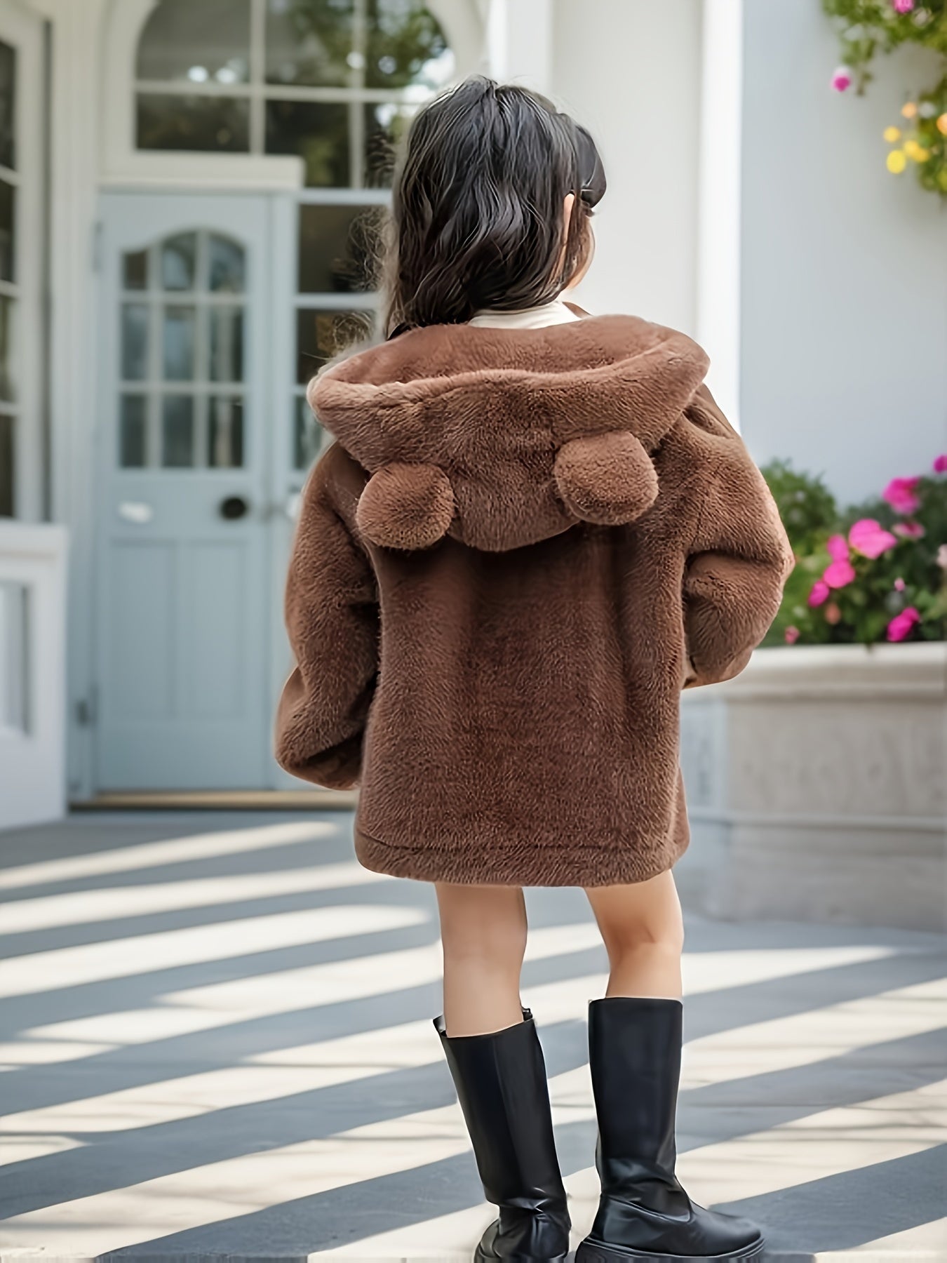 AURORA - Chaqueta con capucha y orejitas de felpa para niñas