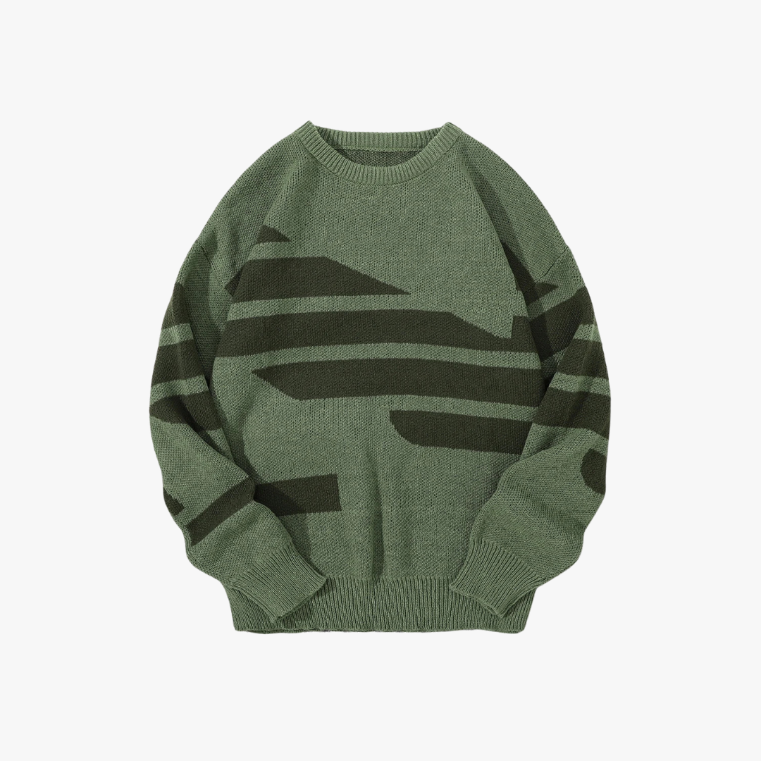 Suéter Oversize Moderno Con Rayas Para Mujer – REMIEL