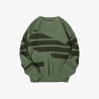 Suéter Oversize Moderno Con Rayas Para Mujer – REMIEL