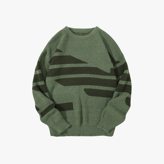 Suéter Oversize Moderno Con Rayas Para Mujer – REMIEL