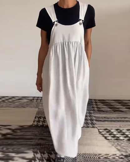 Vestido de jardín ligero y fluido para dama con detalles modernos y elegantes – ALTHEA LUMINA