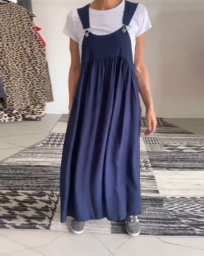 Vestido de jardín ligero y fluido para dama con detalles modernos y elegantes – ALTHEA LUMINA