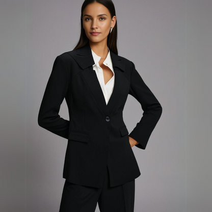 Blazer entallada de corte clásico para mujer – SHIENA
