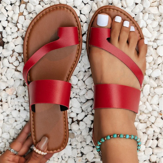 Sandalias bohemias rojas para mujer – Nayara
