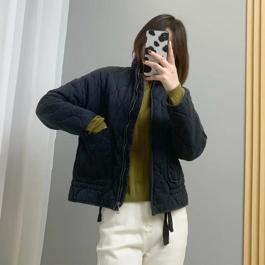 MIREILLE - Elegante abrigo de invierno acolchado con diseño de diamante para mujeres