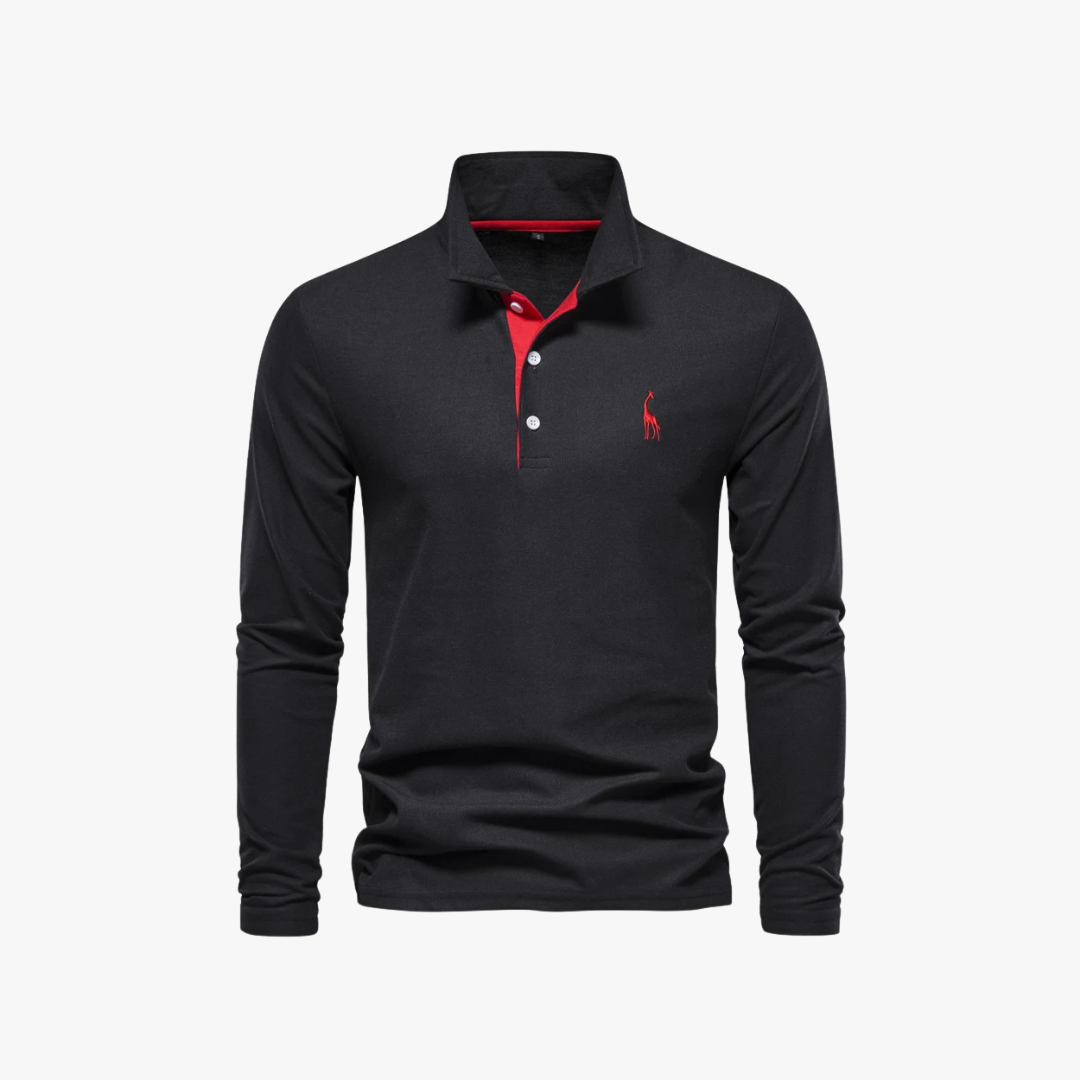 Polo de manga larga para hombre ajuste entallado – WESTLEY