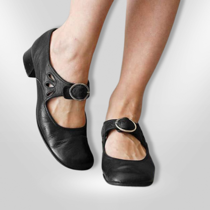 Sandalias clásicas de cuero con tiras cruzadas y suela cómoda – EMMARA