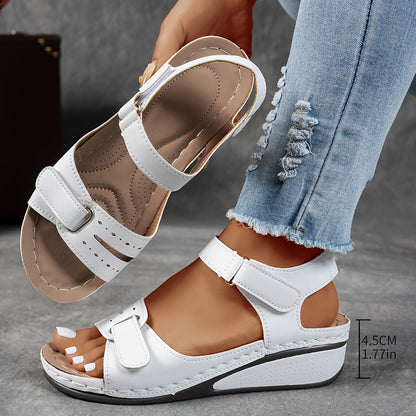 Sandalias con cuña cómodas y ajustables para mujer – ROMINA ELEVATE