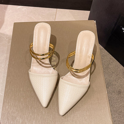 Serena - Sandalias de Tacón Grueso Moda para Mujer con Diseño Elegante y Punta Cubierta