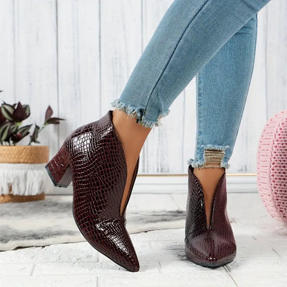 Botines de tobillo elegantes con tacón para mujer – EMMA