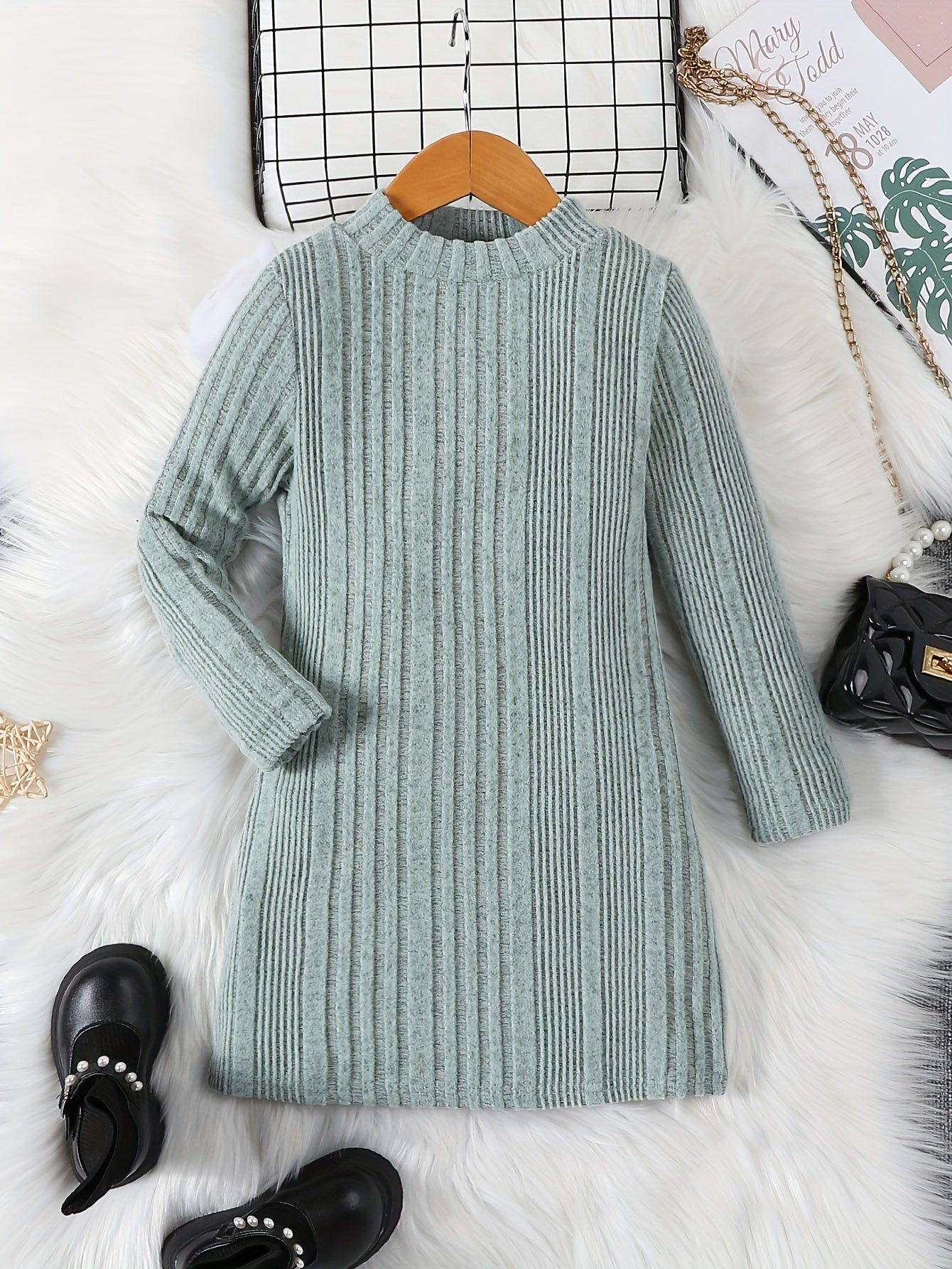 LIA - Jersey térmico largo de punto para niñas