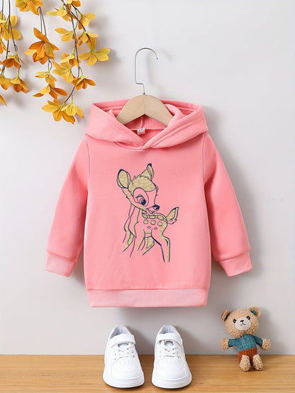 AVA - Sudadera con capucha y estampado de animales para niñas pequeñas