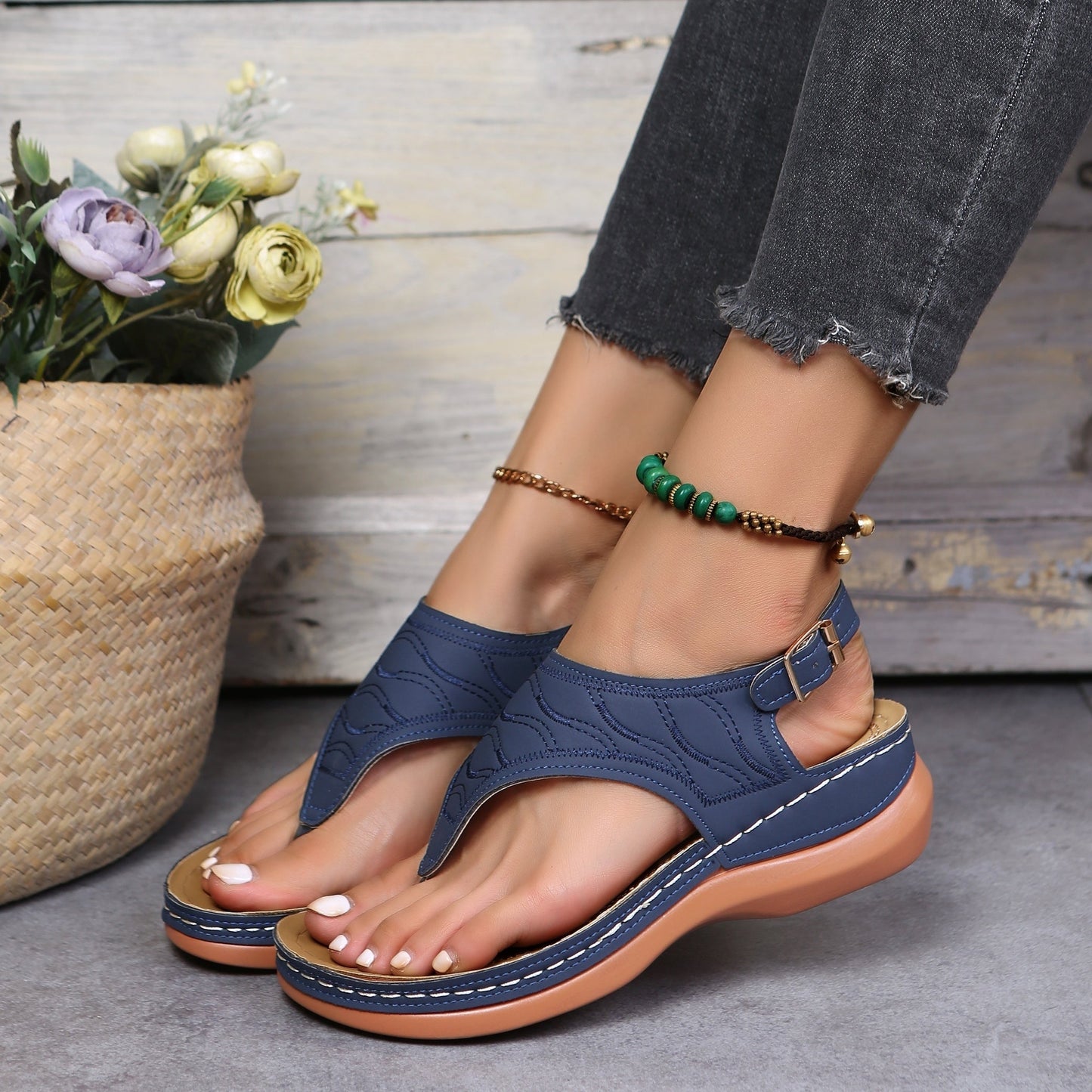 Sandalias de cuña elegantes y cómodas para mujer, perfectas para el verano – LUNA