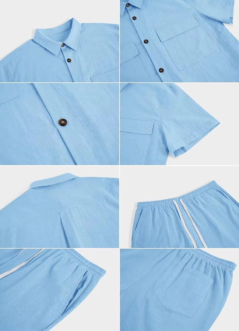 Conjunto veraniego de camiseta y pantalón corto para hombre – ARDEN COAST