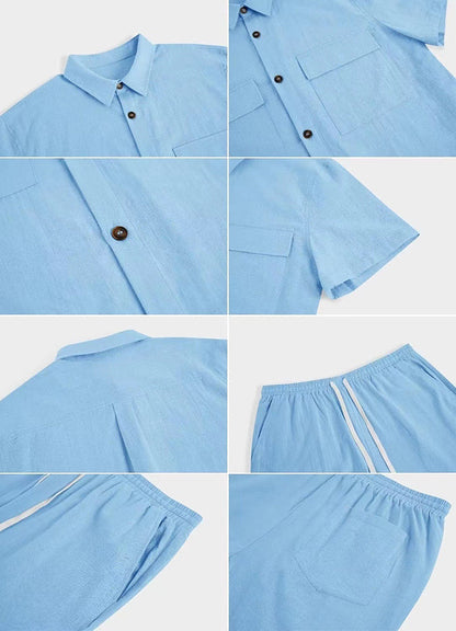 Conjunto veraniego de camiseta y pantalón corto para hombre – ARDEN COAST