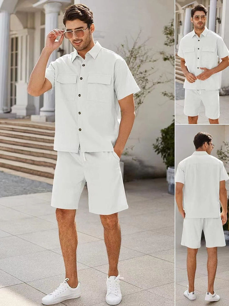 Conjunto veraniego de camiseta y pantalón corto para hombre – ARDEN COAST