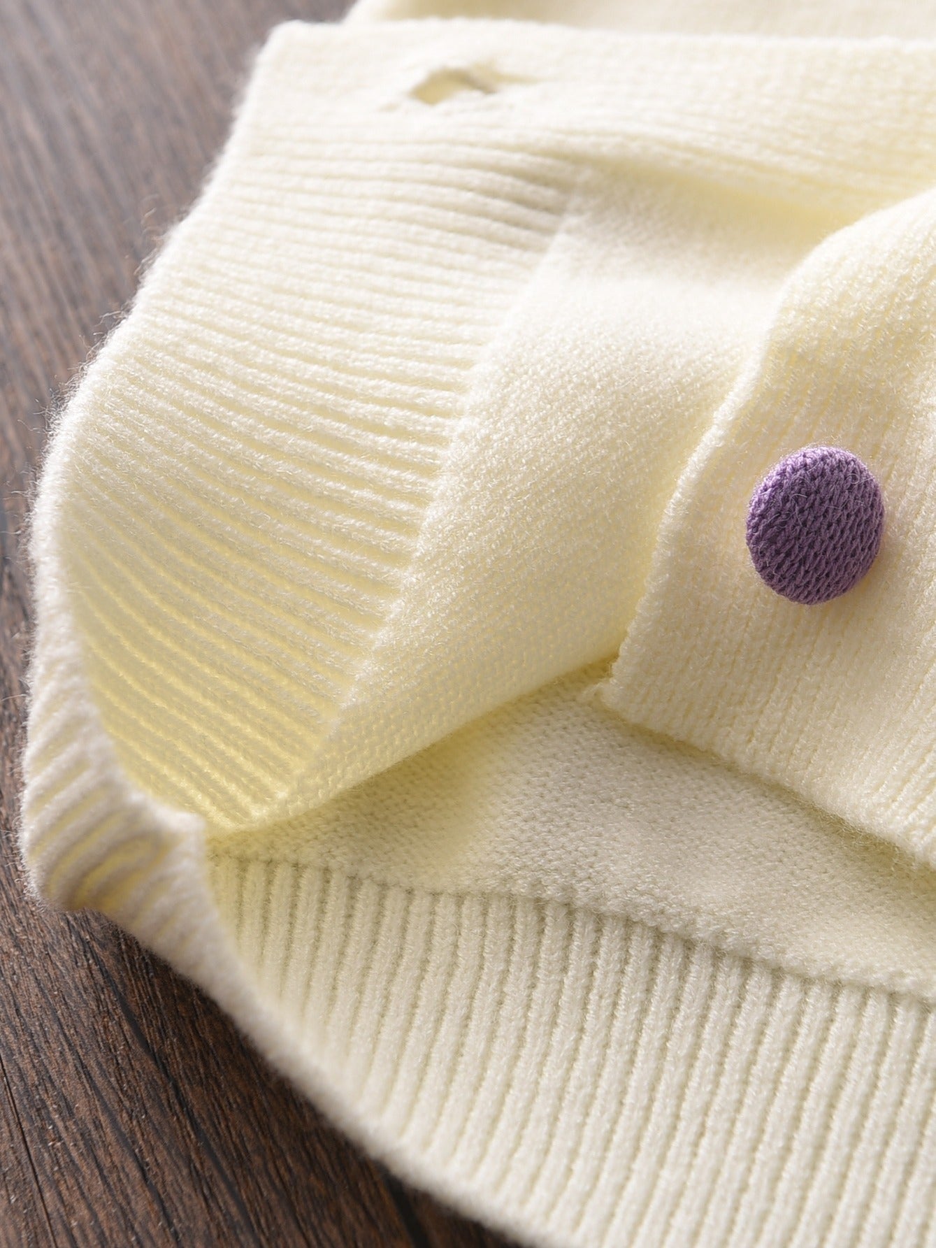 LILOU - Conjunto de cárdigan de punto y falda plisada para niñas