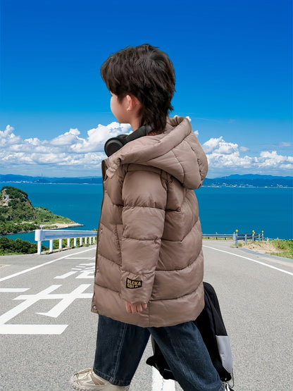 MATEO - Abrigo medio largo con cremallera para niño