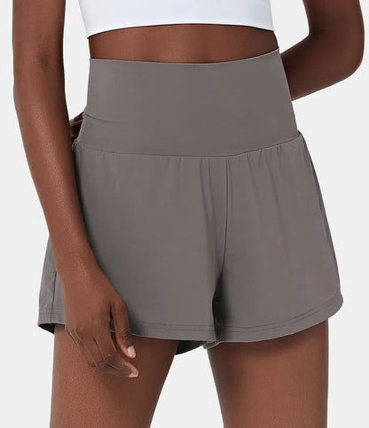 Short deportivo de mujer con cintura alta y bolsillos – DORA