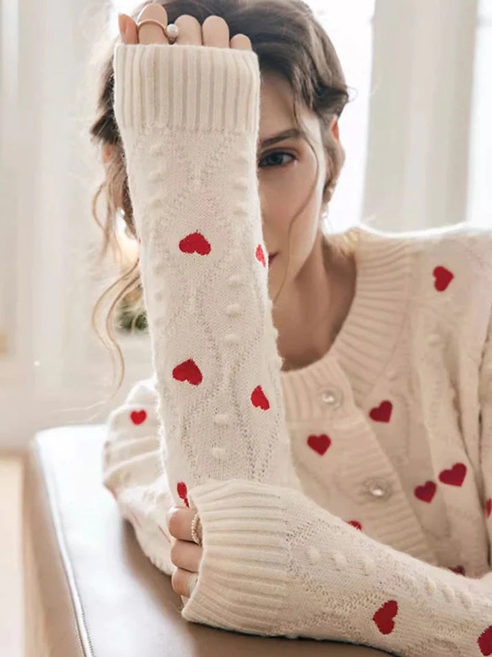 DILETTA – Cárdigan bordado con corazón para mujer