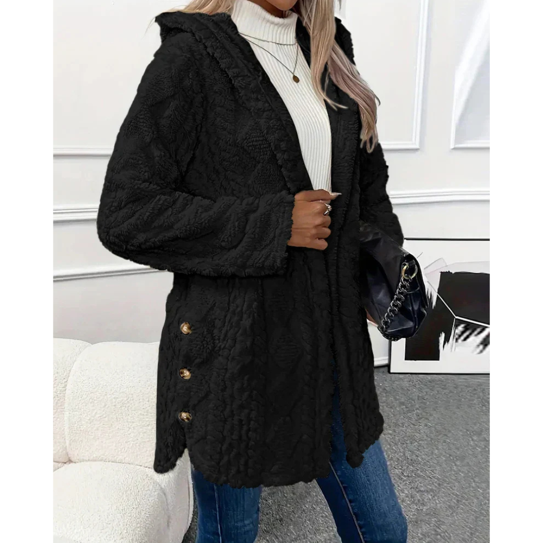 NORA - Cárdigan cálido con capucha para mujer