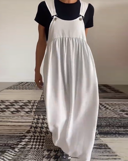 Vestido de jardín ligero y fluido para dama con detalles modernos y elegantes – ALTHEA LUMINA