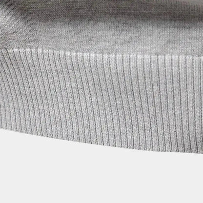 ENZO - Jersey de punto para hombre con media cremallera y cuello alto