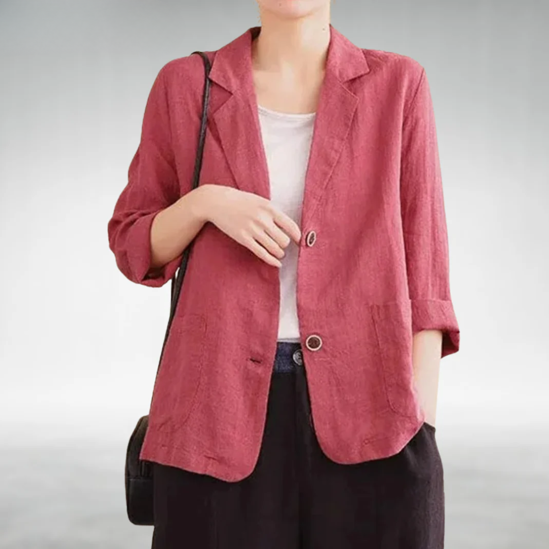 Blazer Casual de Mujer con Corte Relajado y Estilo Moderno – IMELDA