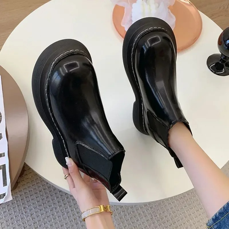 Marvona - - Botas Chelsea para mujer fáciles de poner y con punta redonda