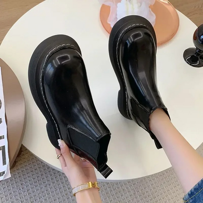 Marvona - - Botas Chelsea para mujer fáciles de poner y con punta redonda