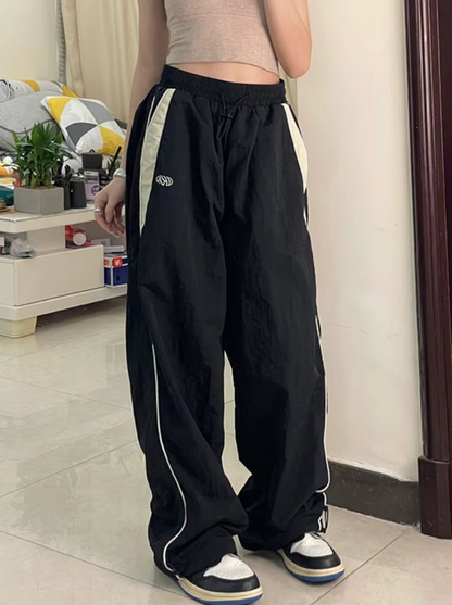 MAYA - Pantalón jogging de algodón con pierna ancha para mujer