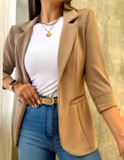MIREIA - Blazer sin cierre para mujer, ideal para el día a día