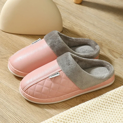LYARA - Zapatillas de casa para mujer con punta redonda y suela antideslizante