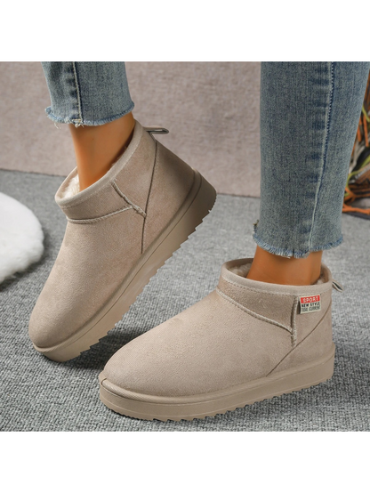 LINA - Botas de invierno ligeras, planas y forradas