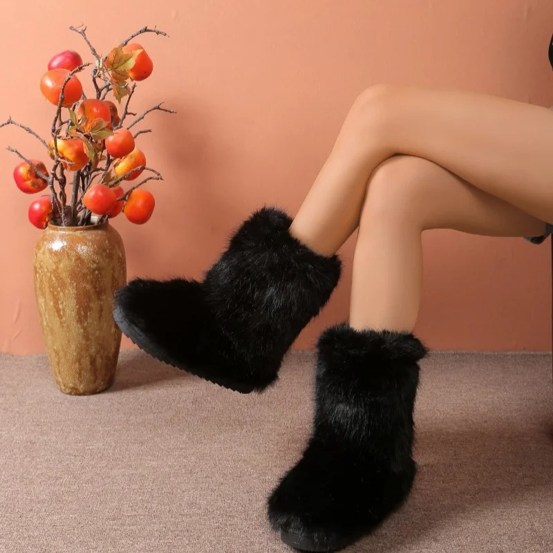 VIOLETTE - Botas de invierno forradas con imitación de piel y suela antideslizante