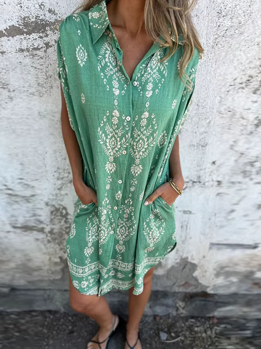 Vestido de verano estilo vintage con estampado floral – SAARA