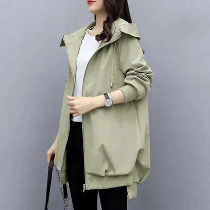 FLORINA - Trench coat ligero con cremallera y corte relajado para mujer