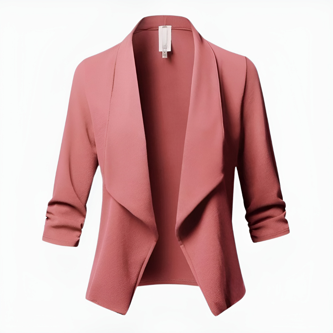 Blazer abierta para mujer con mangas 3/4 y estilo ligero – CLARISSA