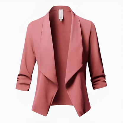 Blazer abierta para mujer con mangas 3/4 y estilo ligero – CLARISSA