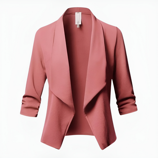 Blazer abierta para mujer con mangas 3/4 y estilo ligero – CLARISSA
