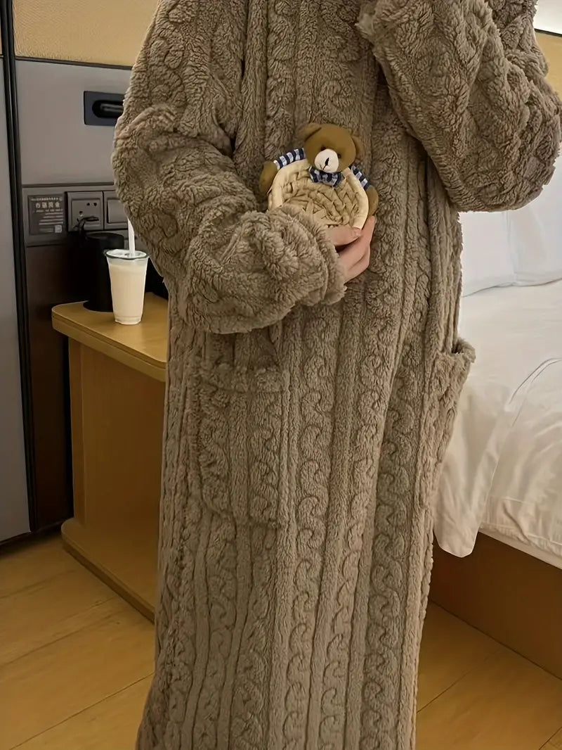 LINA - Camisón de felpa suave para mujer