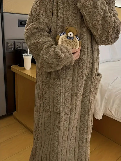 LINA - Camisón de felpa suave para mujer