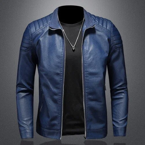 KAI - Chaqueta bomber casual con cremallera completa para hombre