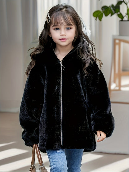 AURORA - Chaqueta con capucha y orejitas de felpa para niñas