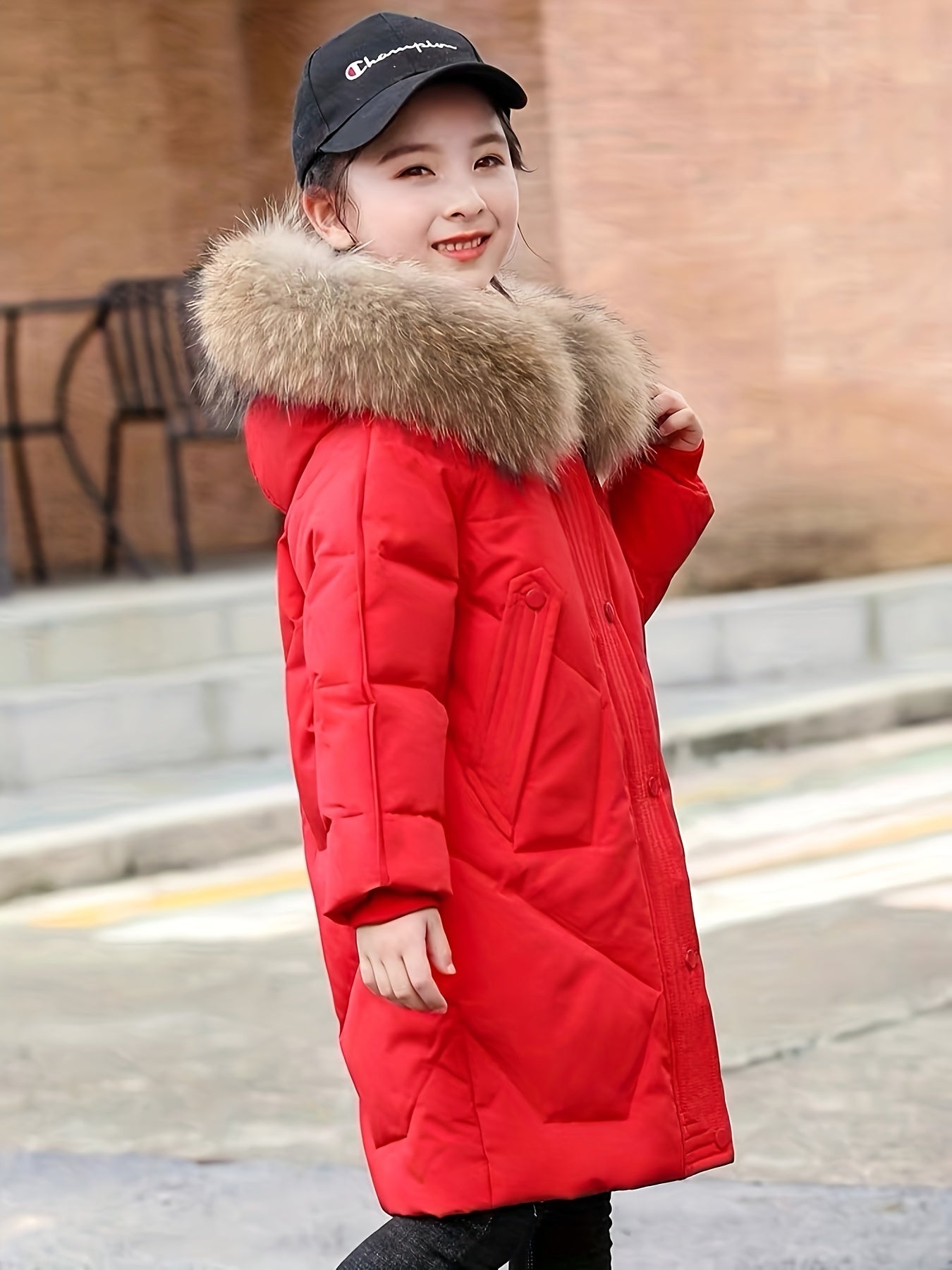 VALERIE - Abrigo de invierno de media longitud con capucha y cremallera para mujer