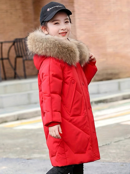 VALERIE - Abrigo de invierno de media longitud con capucha y cremallera para mujer