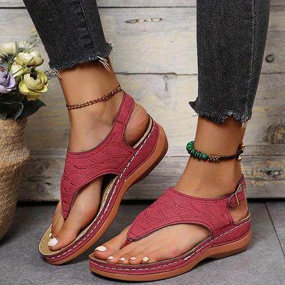 Sandalias de cuña elegantes y cómodas para mujer, perfectas para el verano – LUNA